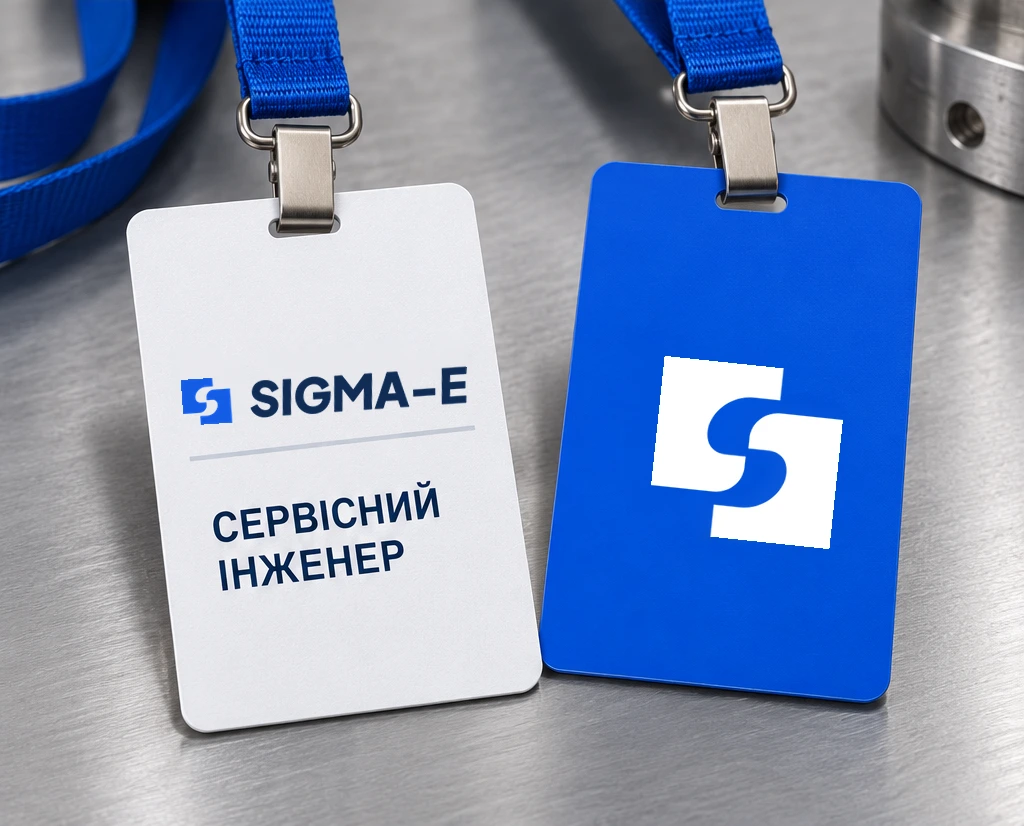 Бейджі сервісного інженера SIGMA-E